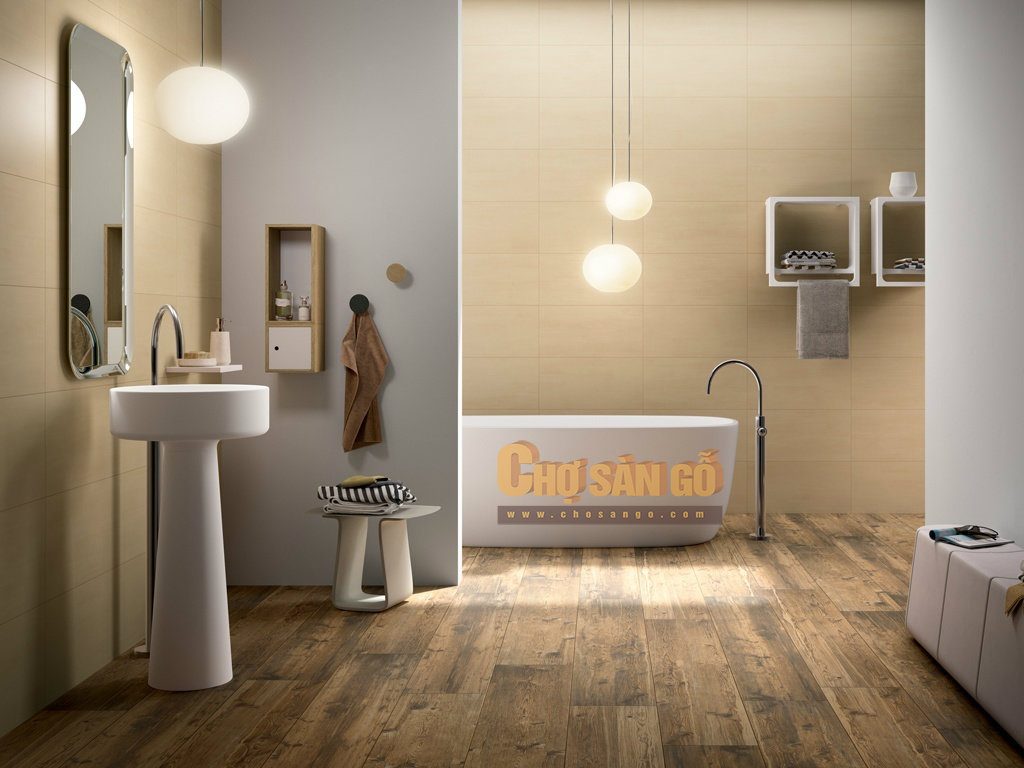 Lót vinyl cho phòng tắm đẹp sang trọng
